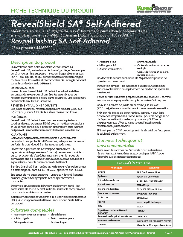 FICHE TECHNIQUE DU PRODUIT