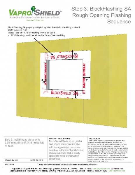 BlockFlashing Sequence with WrapShield SA